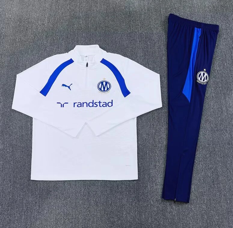 AAA Quality Marseille 26/27 Tracksuit - White/Blue